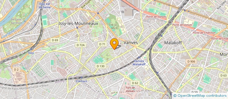 localisation de l'entreprise M.C.P.I.S.  VANVES