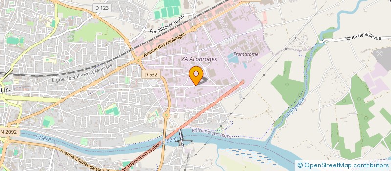 localisation de l'entreprise M.C.P. TECHNOLOGIES  ROMANS-SUR-ISERE