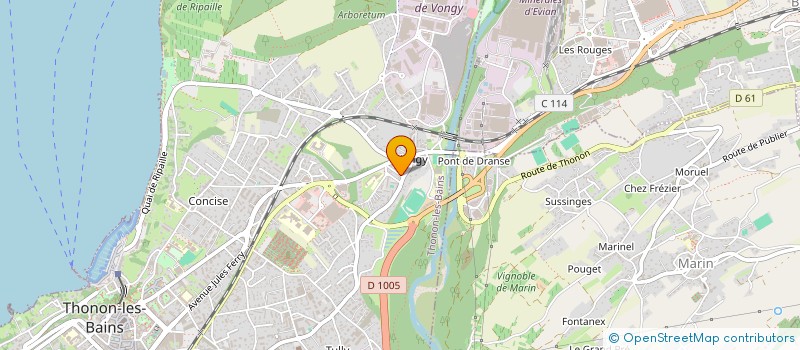 localisation de l'entreprise M.C.S. à THONON-LES-BAINS