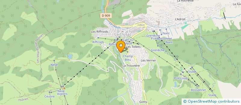 localisation de l'entreprise M.C.S. IMMOBILIER à LA CLUSAZ