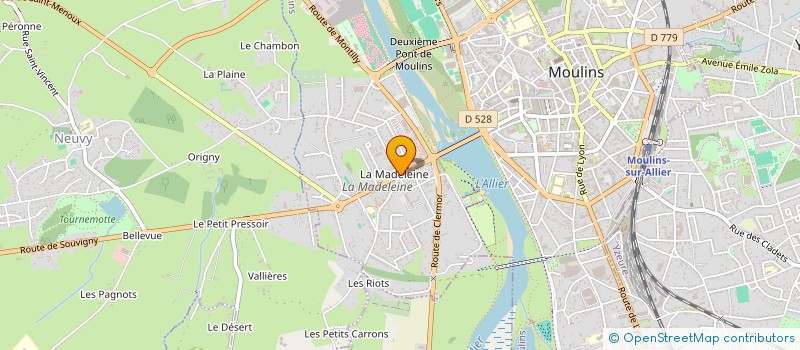 localisation de l'entreprise M.C.S. (MEUBLES / CUISINES SENAUD)  MOULINS