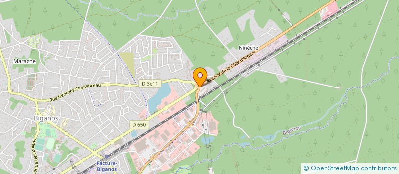 localisation de l'entreprise M.C.T HABITAT  BIGANOS