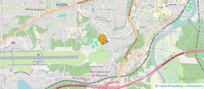 localisation de l'entreprise M.C.-T.P.  ANGLET