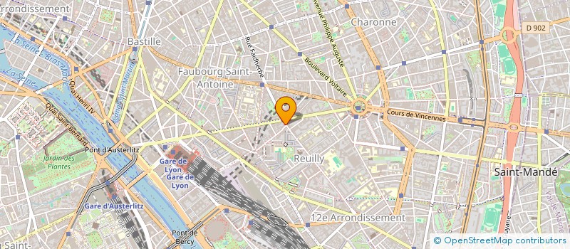 localisation de l'entreprise M.C.V.  PARIS