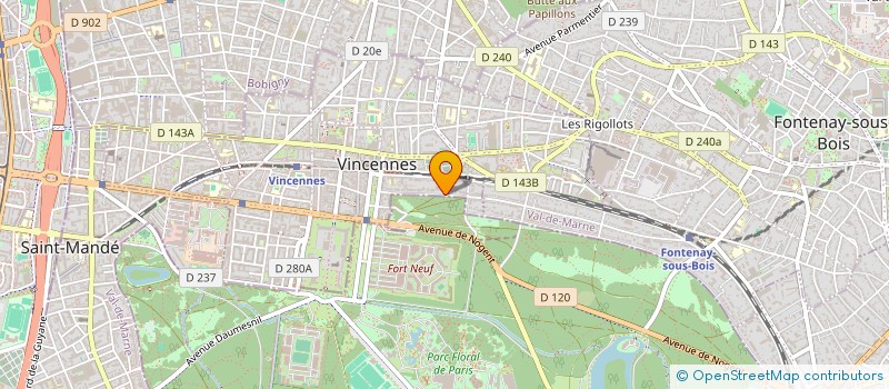 localisation de l'entreprise M.C.V à VINCENNES