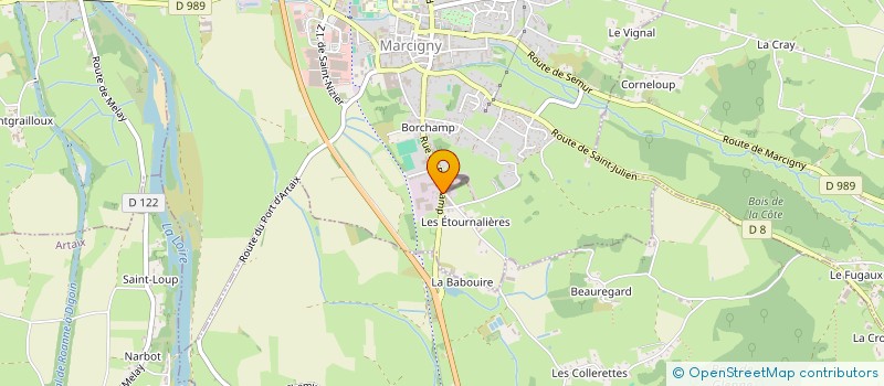 localisation de l'entreprise M.C.V.  MARCIGNY