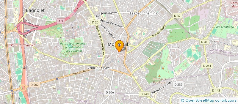 localisation de l'entreprise M C V à MONTREUIL
