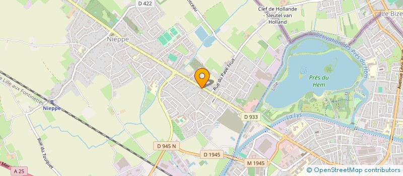 localisation de l'entreprise M.C.V.T.  NIEPPE