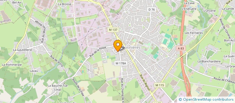 localisation de l'entreprise M CARS  LES SORINIERES