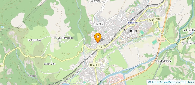 localisation de l'entreprise M CHARPENTE 05 à EMBRUN