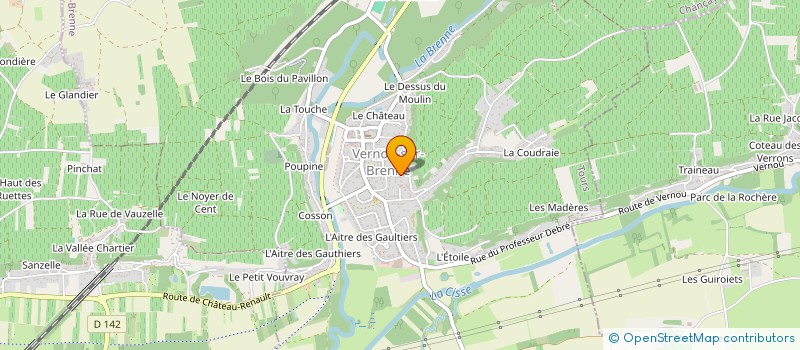 localisation de l'entreprise M.COM à VERNOU-SUR-BRENNE