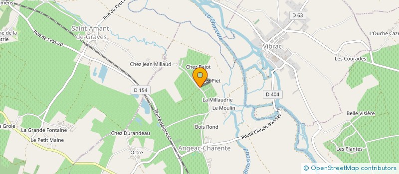 localisation de l'entreprise M COM'VISUELLE à ANGEAC-CHARENTE