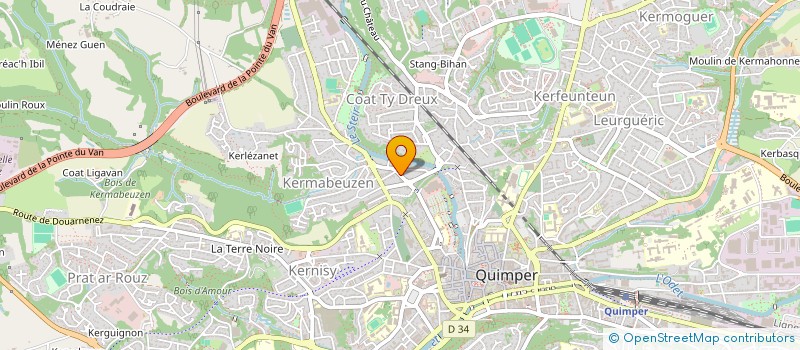 localisation de l'entreprise M CONCEPT  QUIMPER