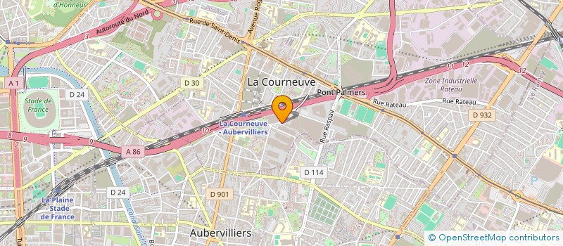 localisation de l'entreprise M CONSEIL à LA COURNEUVE
