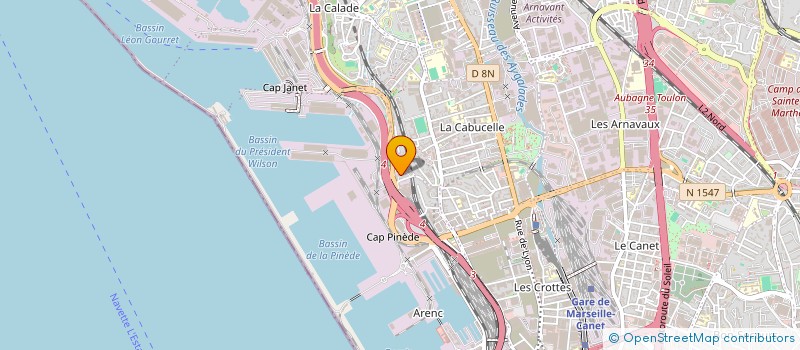 localisation de l'entreprise M CONSTRUCTION à MARSEILLE