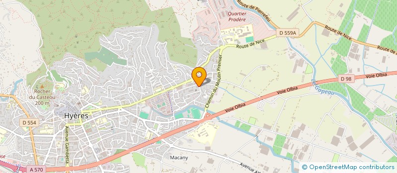 localisation de l'entreprise M CONSTRUCTION à HYERES