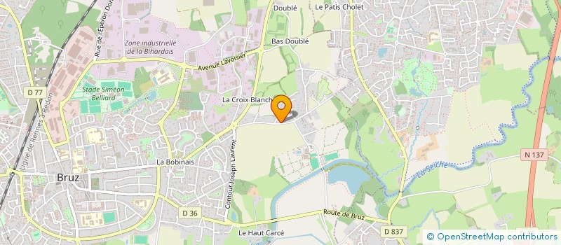localisation de l'entreprise M.CORMIER à BRUZ
