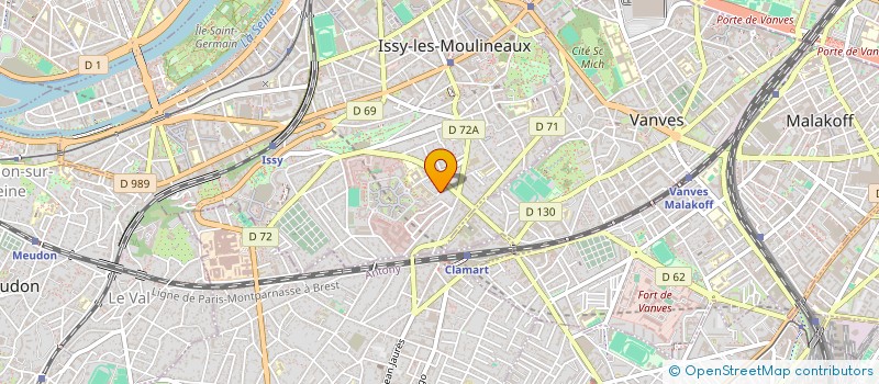 localisation de l'entreprise M CORP à ISSY-LES-MOULINEAUX
