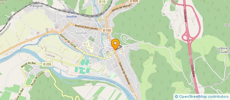 localisation de l'entreprise M COURNAC ET D NAVILLE  SOUILLAC