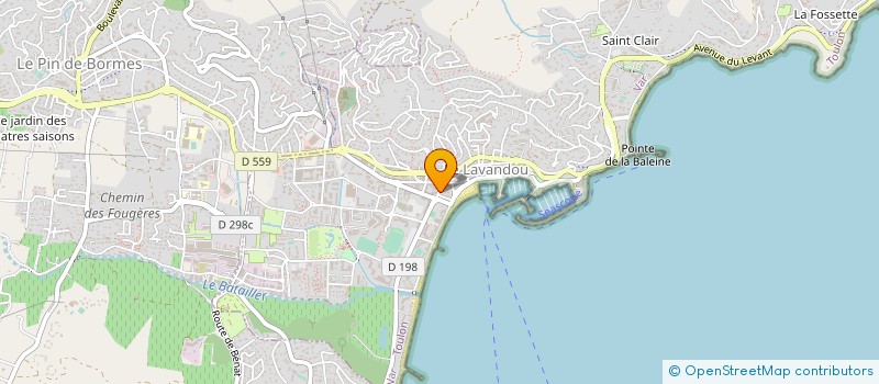 localisation de l'entreprise M CREATIONS à LE LAVANDOU