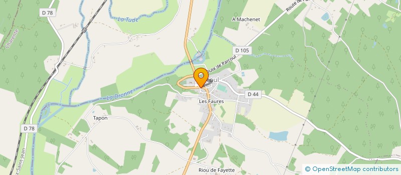 localisation de l'entreprise M.D. à PARCOUL-CHENAUD