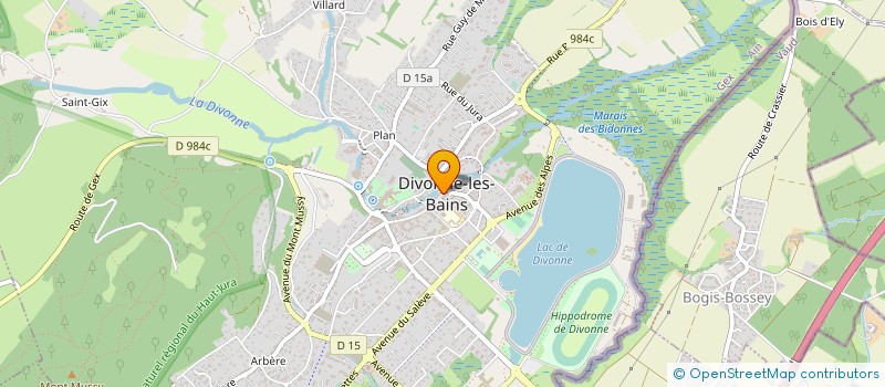 localisation de l'entreprise M.D. à DIVONNE-LES-BAINS