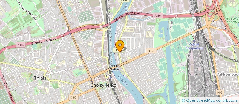 localisation de l'entreprise M.D.A.  CHOISY-LE-ROI