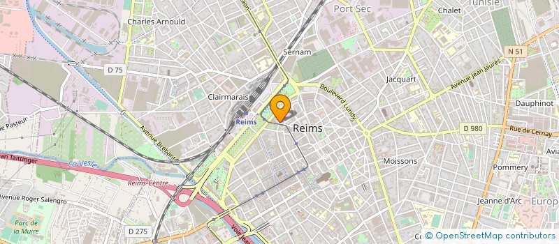 localisation de l'entreprise M.D.A. BEZANNES à REIMS