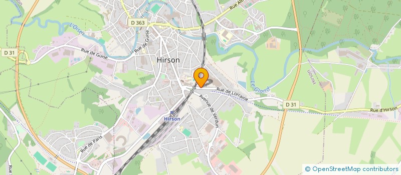 localisation de l'entreprise M.D AUTOMOBILES à HIRSON