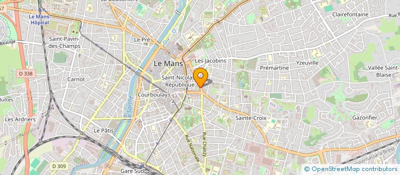 localisation de l'entreprise M.D.C.  LE MANS