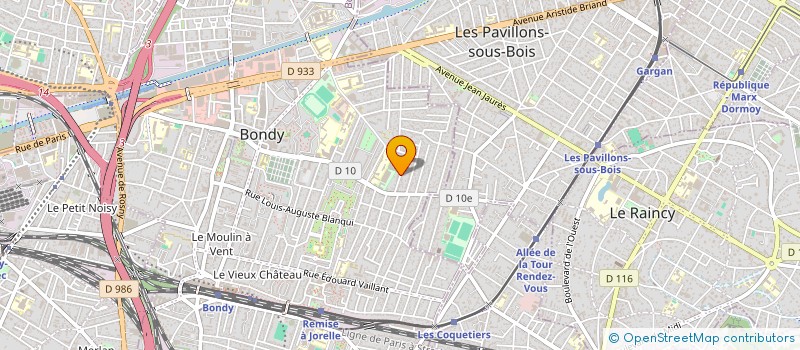 localisation de l'entreprise M. D . C . ASCENSEUR à BONDY