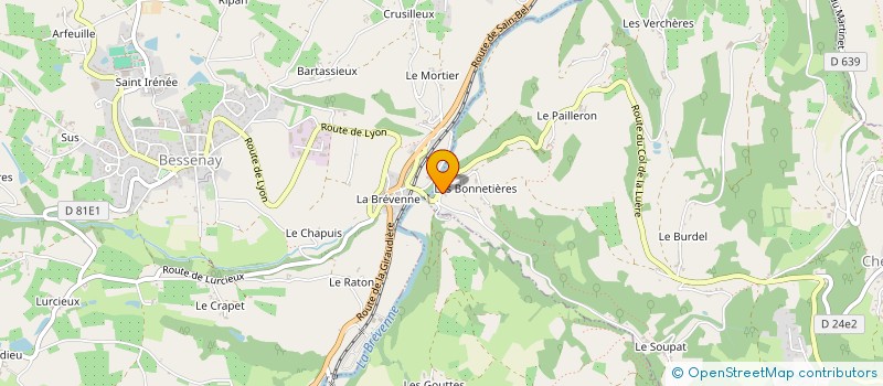 localisation de l'entreprise M.D.E.C  CHEVINAY