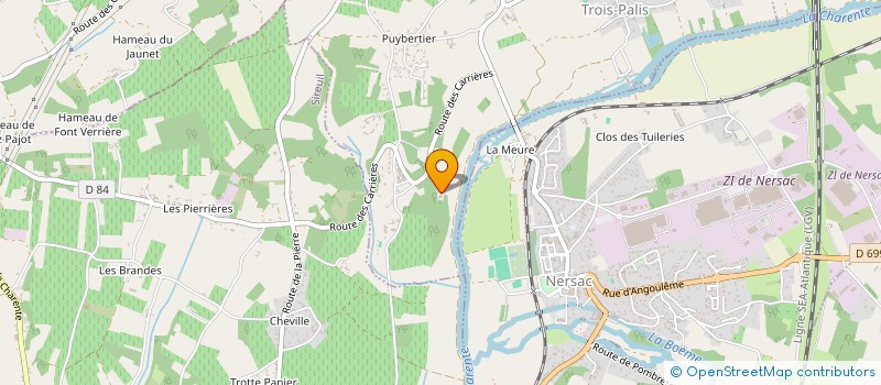 localisation de l'entreprise M & D FONTAINE à TROIS-PALIS
