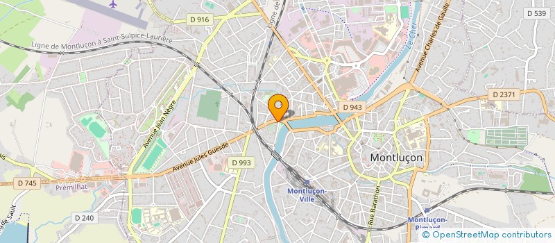 localisation de l'entreprise M.D.I.  MONTLUCON