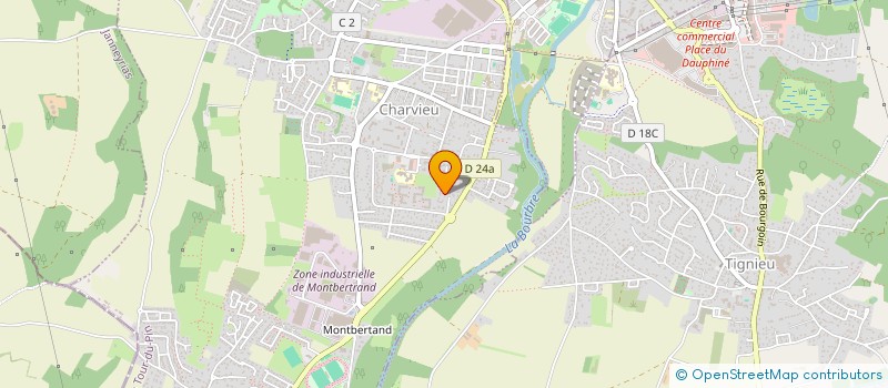 localisation de l'entreprise M.D.I. MODERNISATION & DEVELOPPEMENT INDUSTRIEL  CHARVIEU-CHAVAGNEUX