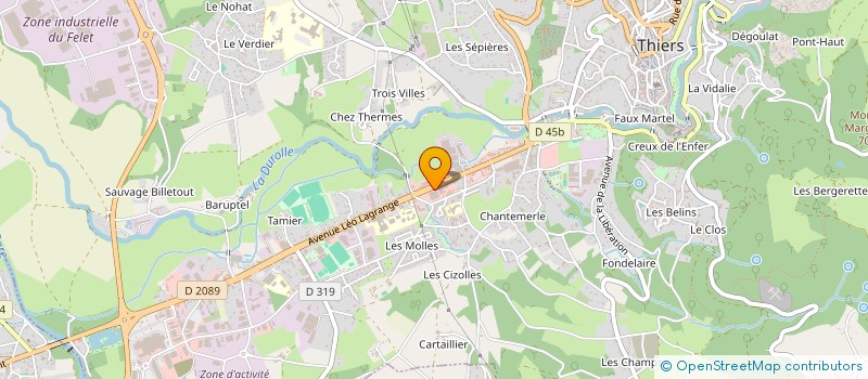 localisation de l'entreprise M.D.IMMOBILIER 2  THIERS