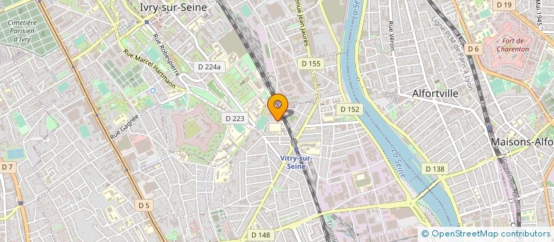 localisation de l'entreprise M & D ISOL à VITRY-SUR-SEINE