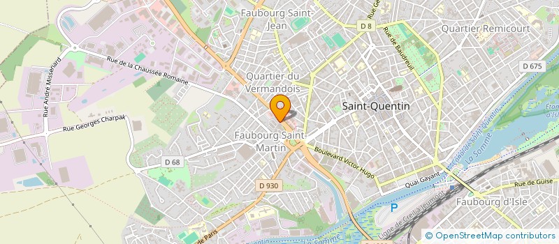 localisation de l'entreprise M.D.J à SAINT-QUENTIN