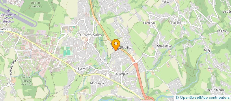 localisation de l'entreprise M.D.J.  CRANVES-SALES