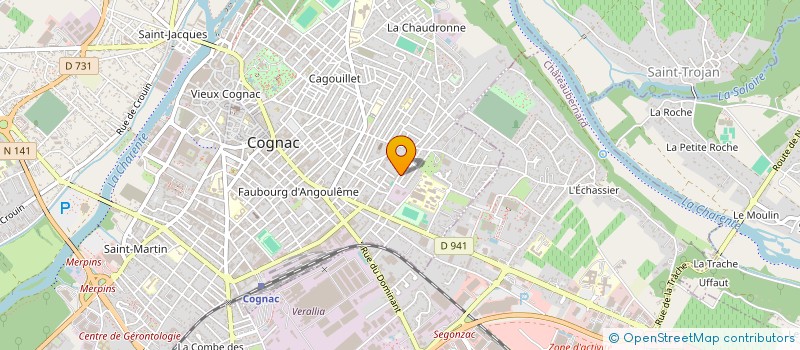 localisation de l'entreprise M D L à COGNAC