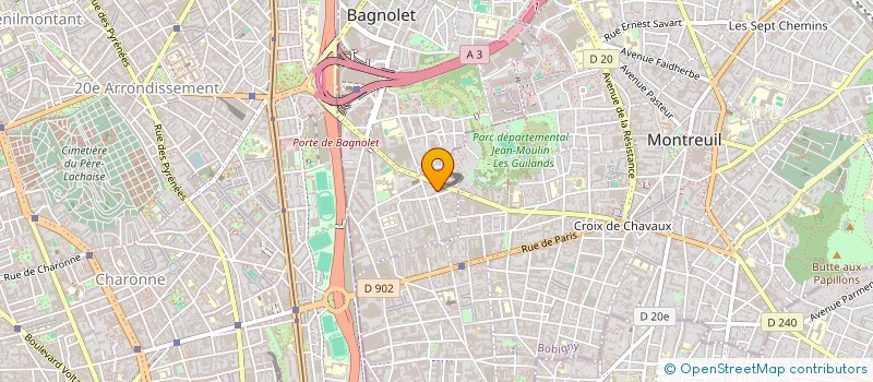 localisation de l'entreprise M&D SHUTTLE à BAGNOLET