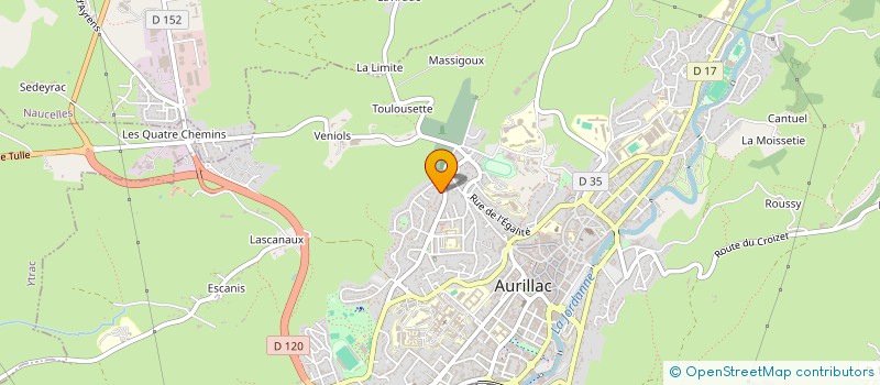 localisation de l'entreprise M. DAUDE JEAN & MME. BERNARD CLARYSSE à AURILLAC