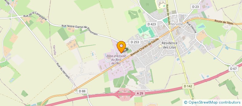 localisation de l'entreprise M DE BEAUNAY  YERVILLE