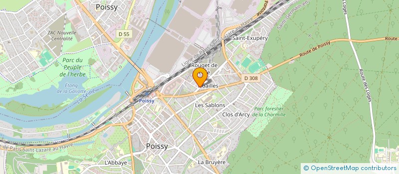 localisation de l'entreprise M DEDIEU  POISSY