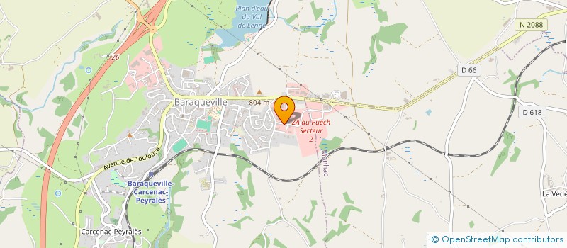 localisation de l'entreprise M.E.B. à BARAQUEVILLE