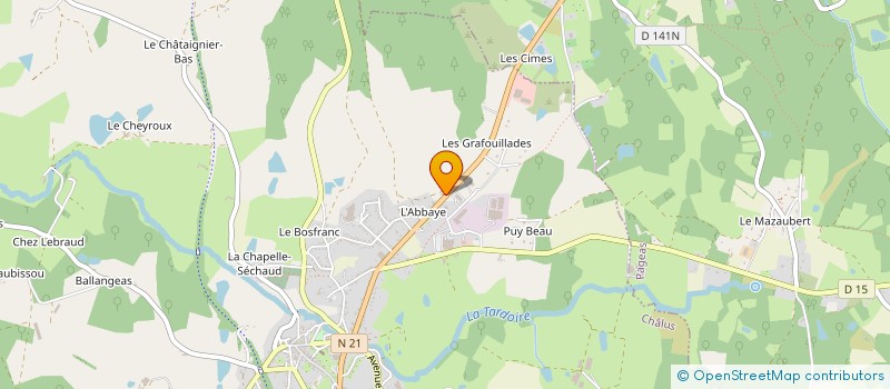 localisation de l'entreprise M.E.B. à CHALUS