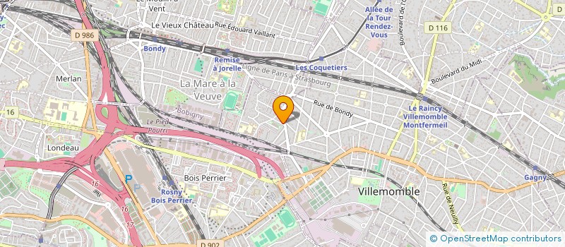 localisation de l'entreprise M.E. BATI à VILLEMOMBLE