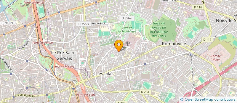 localisation de l'entreprise M.E.C. JEHAN à LES LILAS