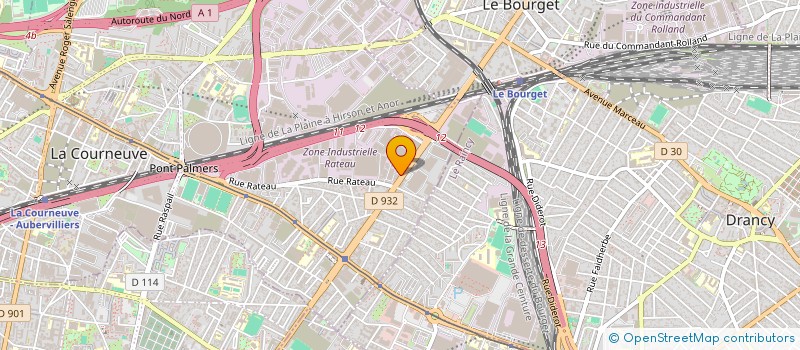 localisation de l'entreprise M.E.G à LA COURNEUVE