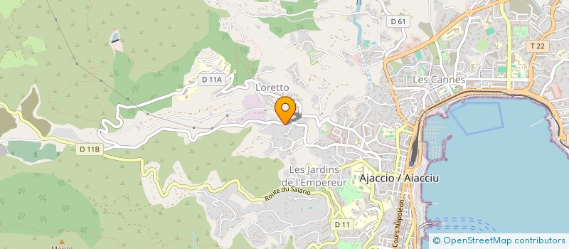 localisation de l'entreprise M.E.G à AJACCIO